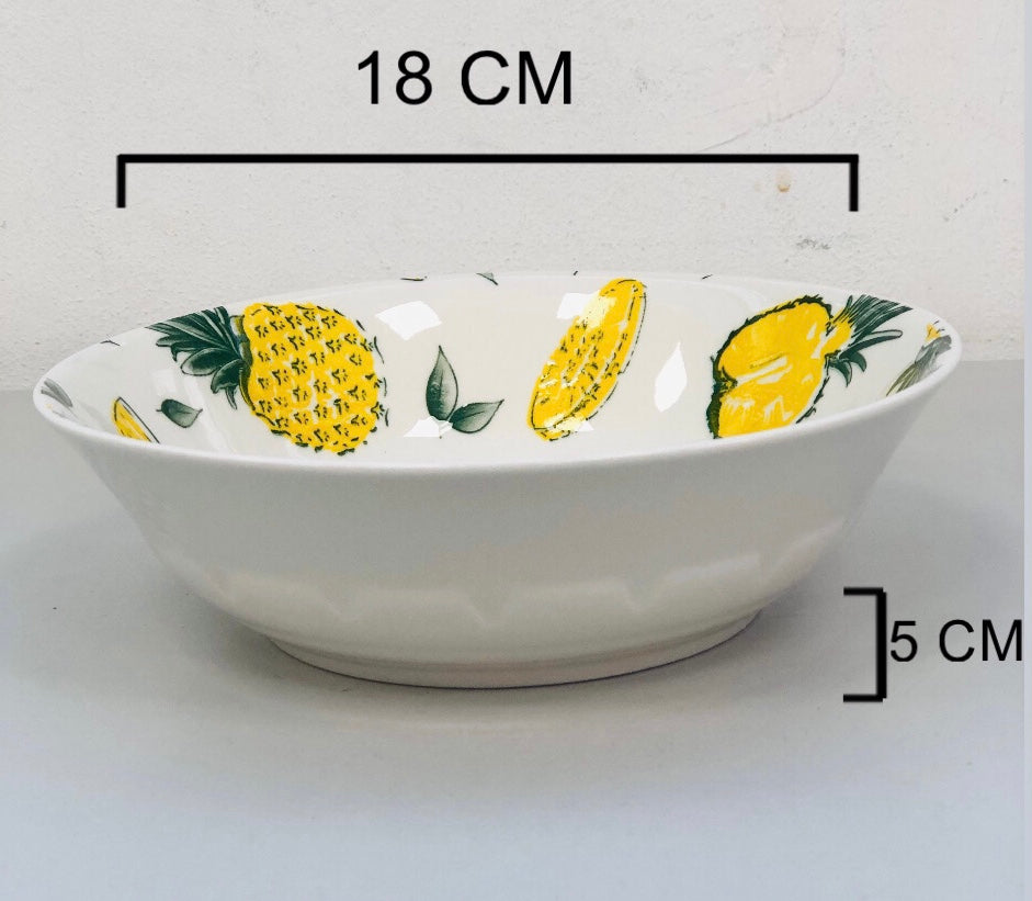 Ceramic pineapple plate, 7 inches