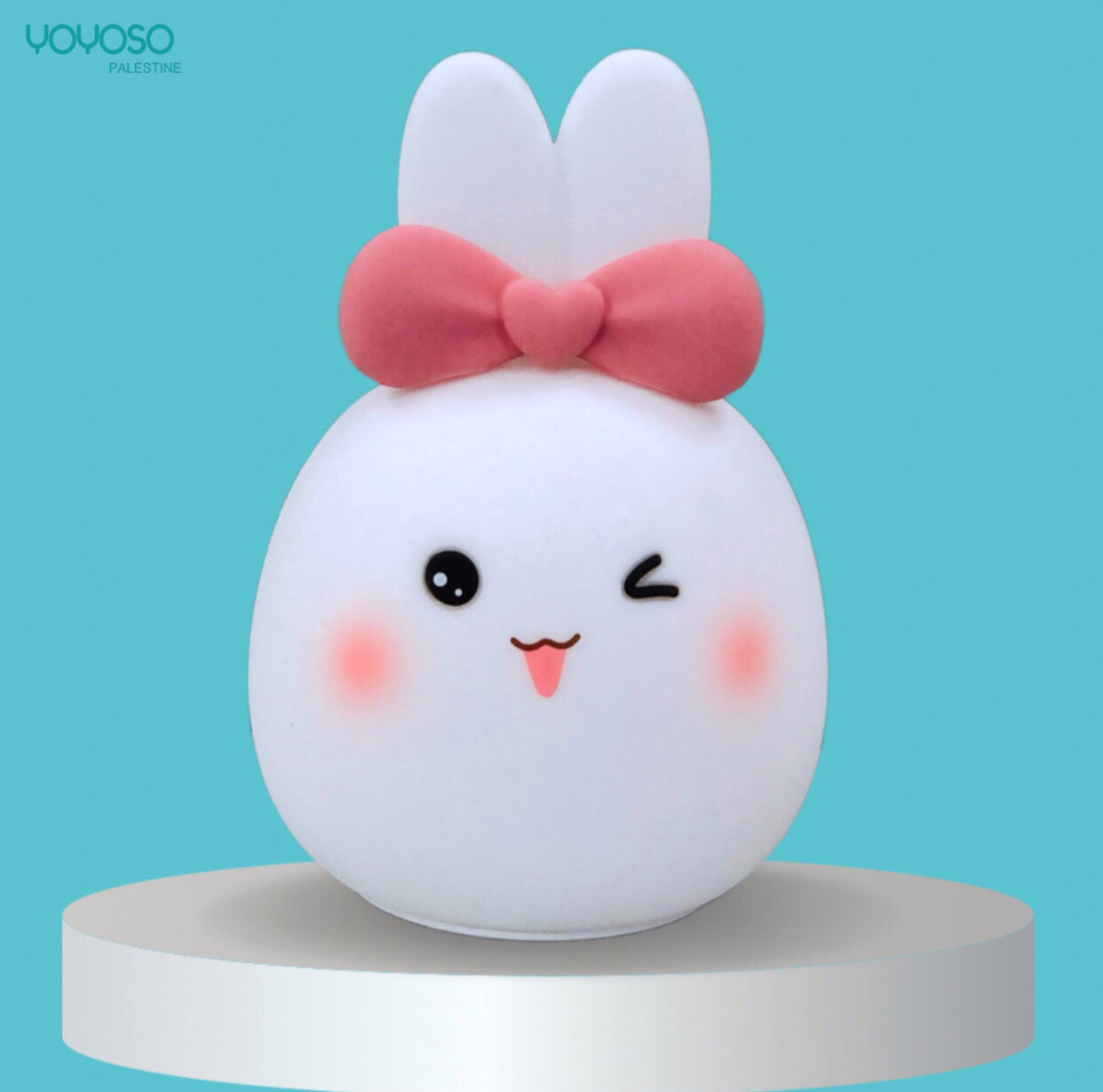 USB Table Lamp Silicone Rabbit Head Charger