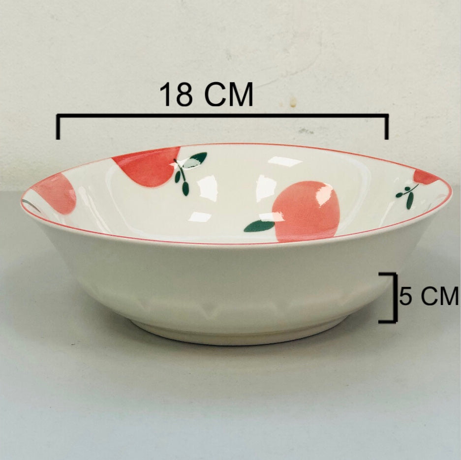 Ceramic apple platter, 7 inches