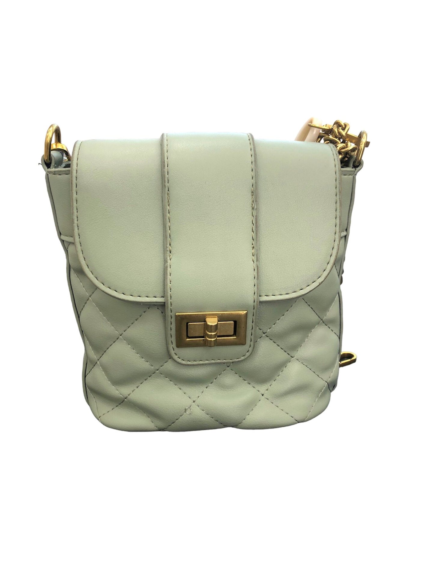 Women's square bag with pistachio chain