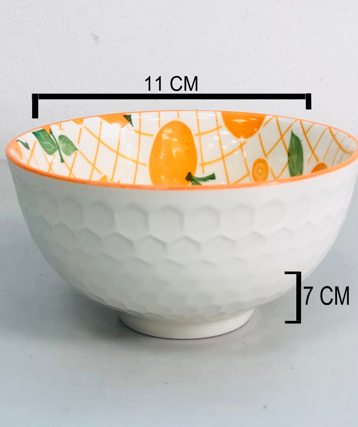 Ceramic bowl with orange