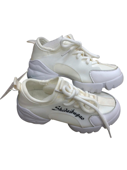 White lace-up medical shoes