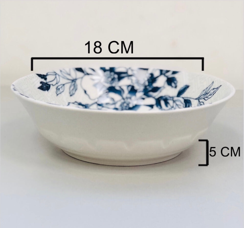 Dark blue ceramic dish, 7 inches