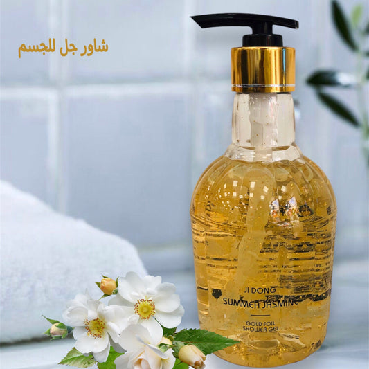 Korean shower gel with roses for the body
