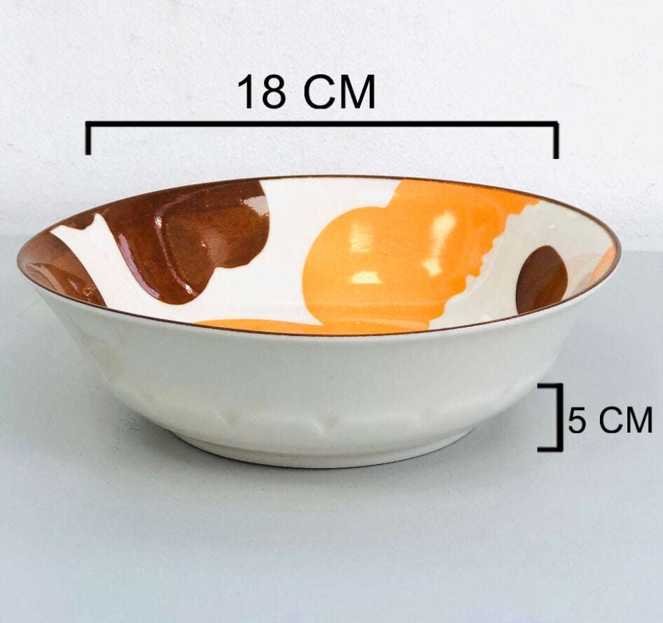 Ceramic plate with random patterns, 7 inches