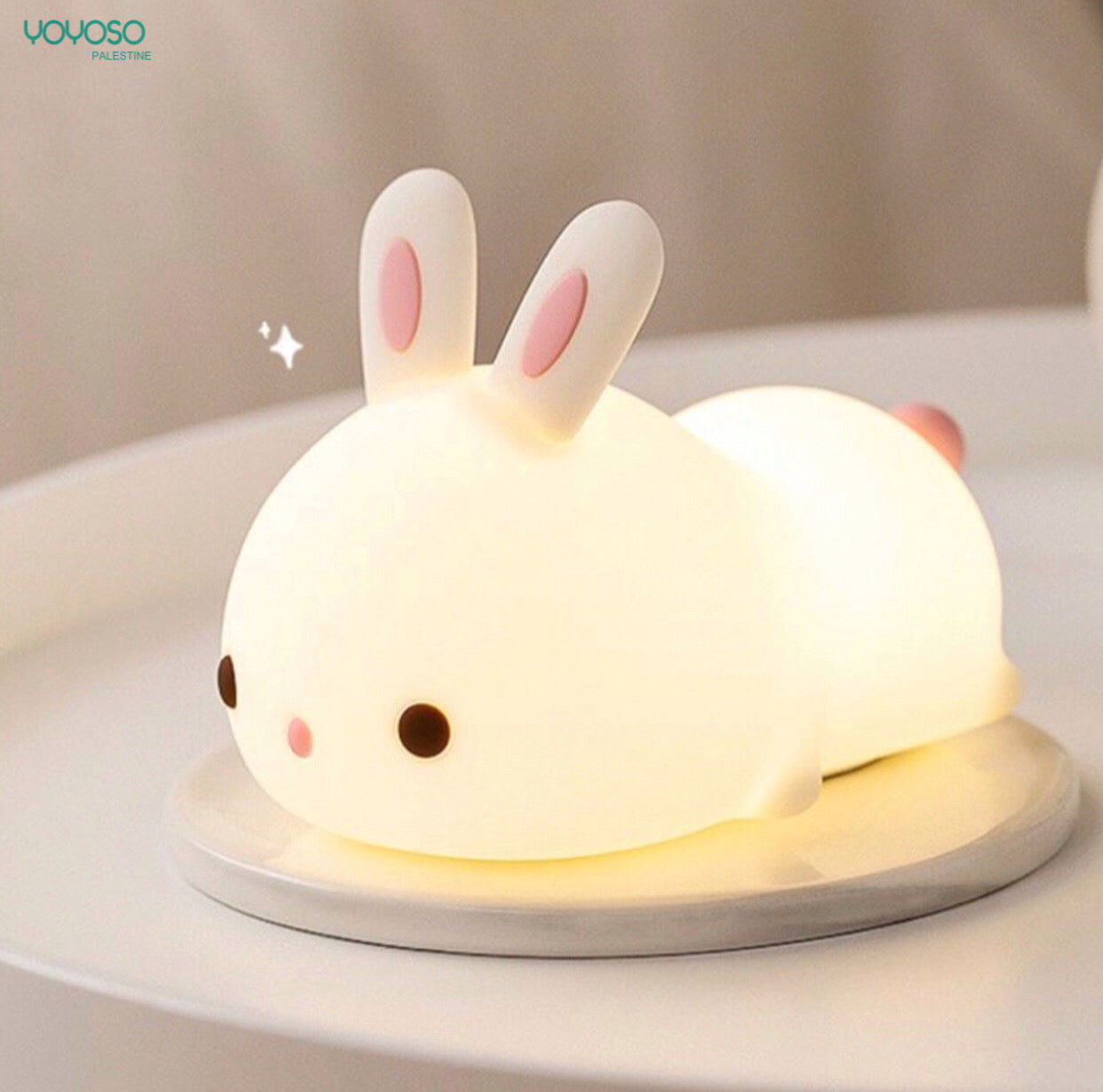 USB Table Lamp Silicone Rabbit Charger