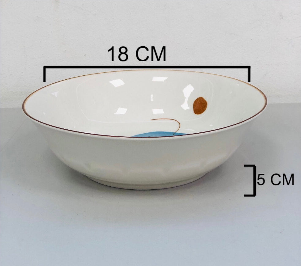 Ceramic plate with a random drawing, 7 inches