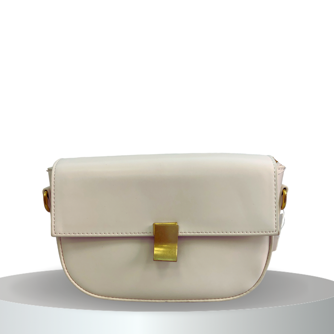Formal leather ladies bag with buckle