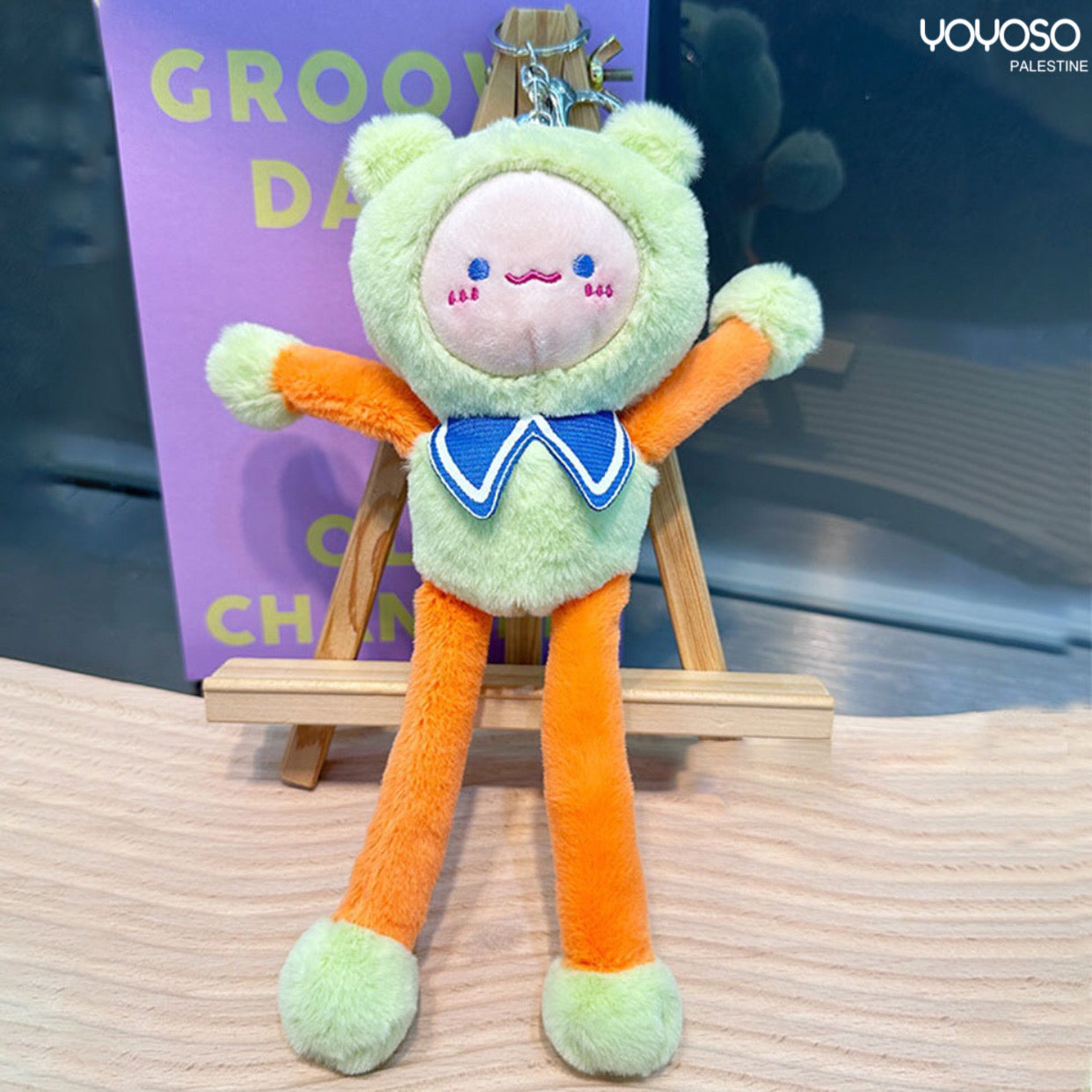 Soft bear medallion with moving limbs