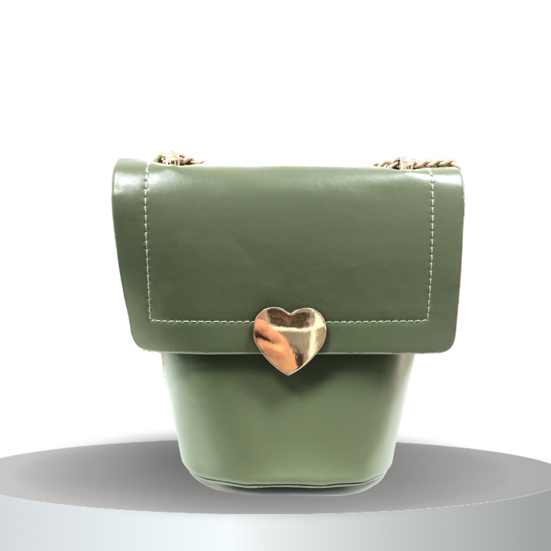 Women's bag in golden heart leather