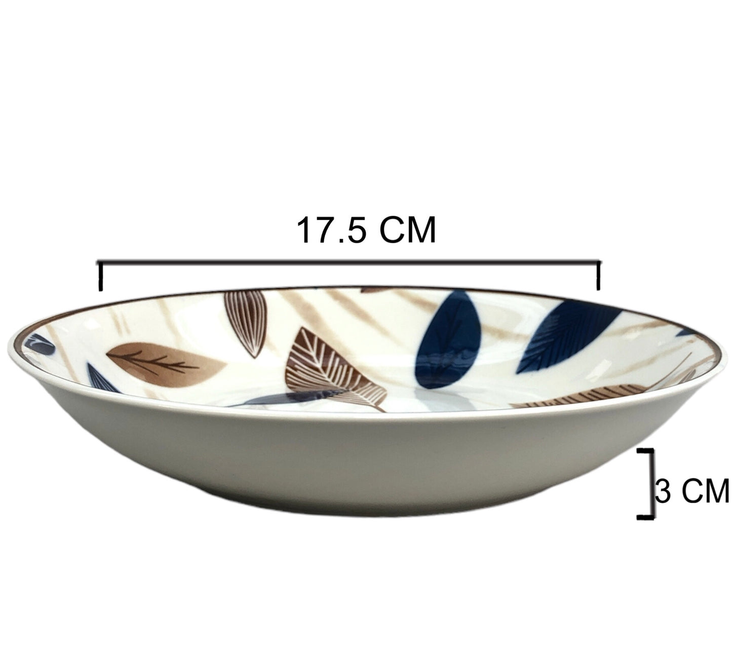 Ceramic plate with leaves