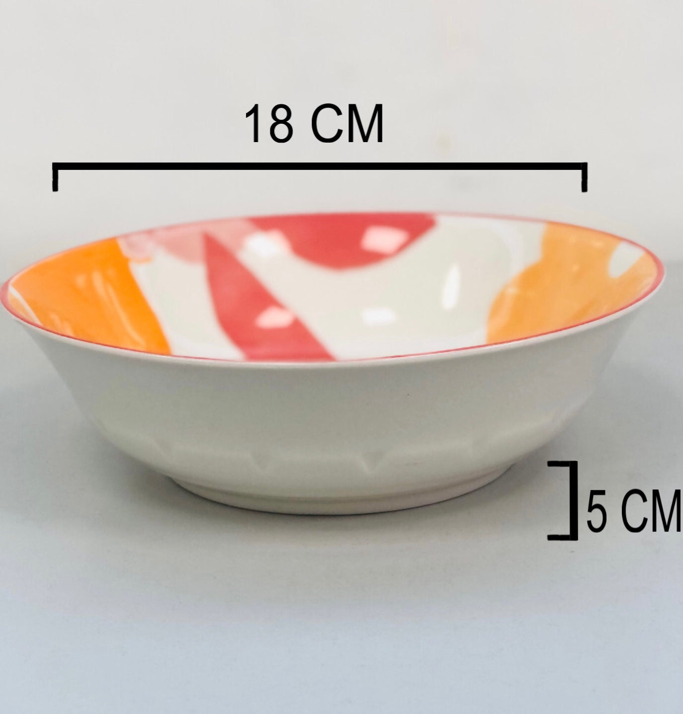 Ceramic plate with random shapes, 7 inches