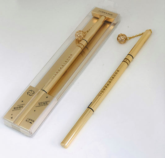 Double wide eyebrow pencil with comb