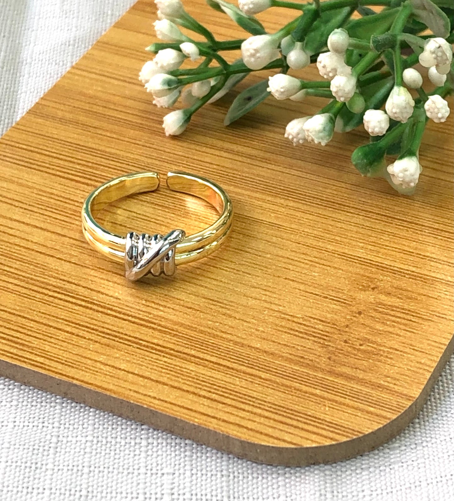 Gold and silver ring