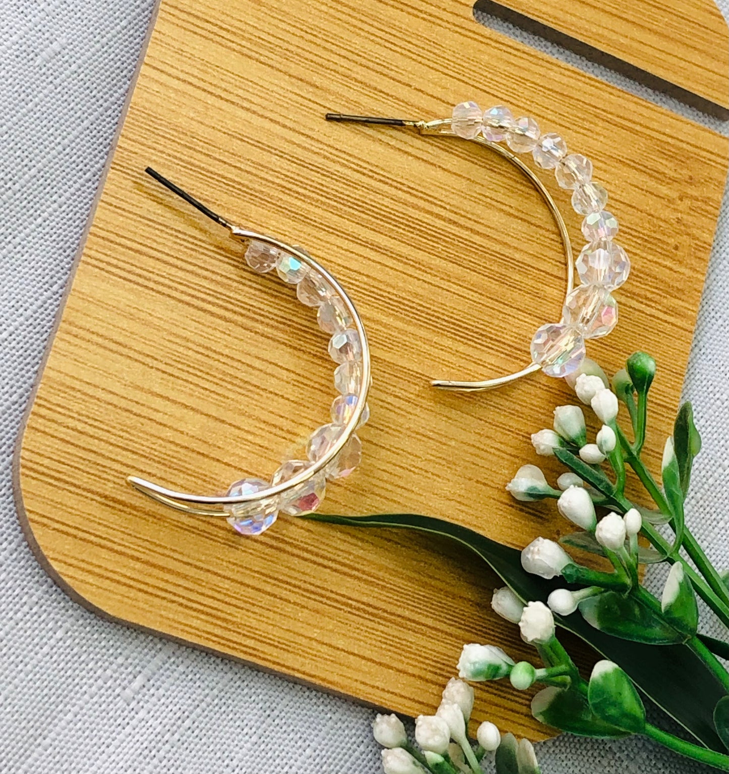 Crescent crescent earrings