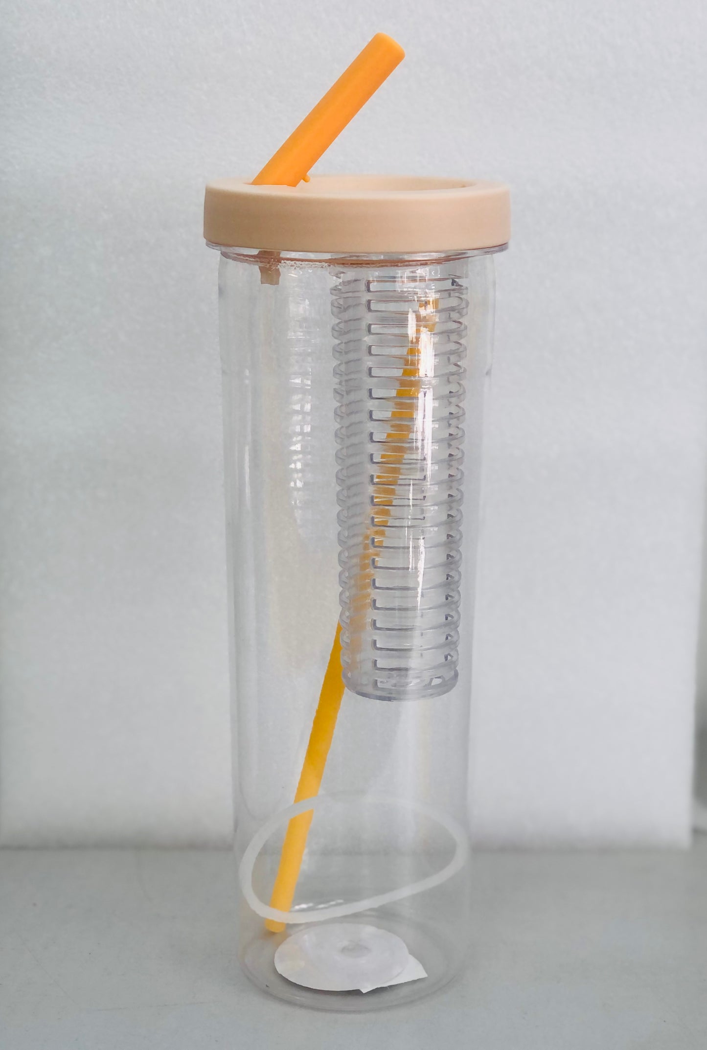 Plastic bowl with strainer