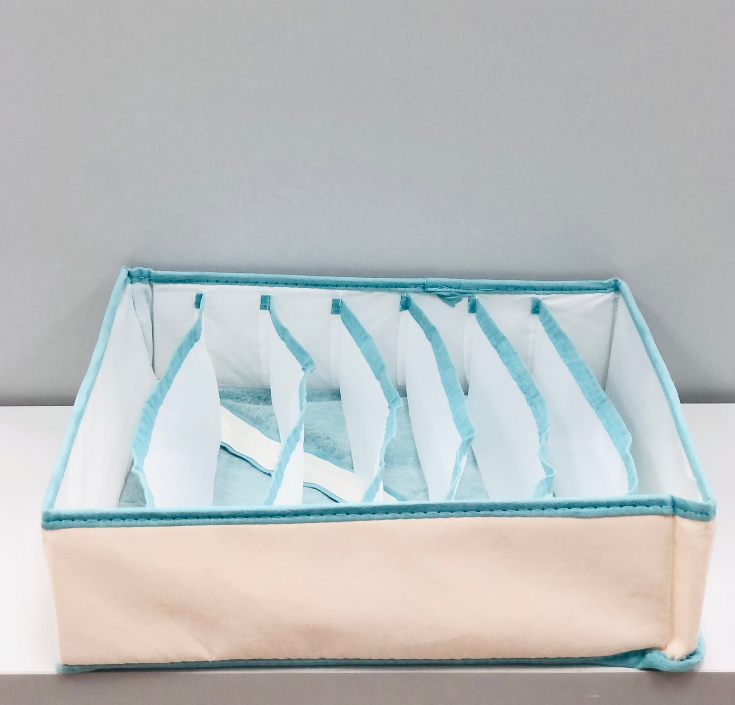 Canvas organizers cut lengthwise