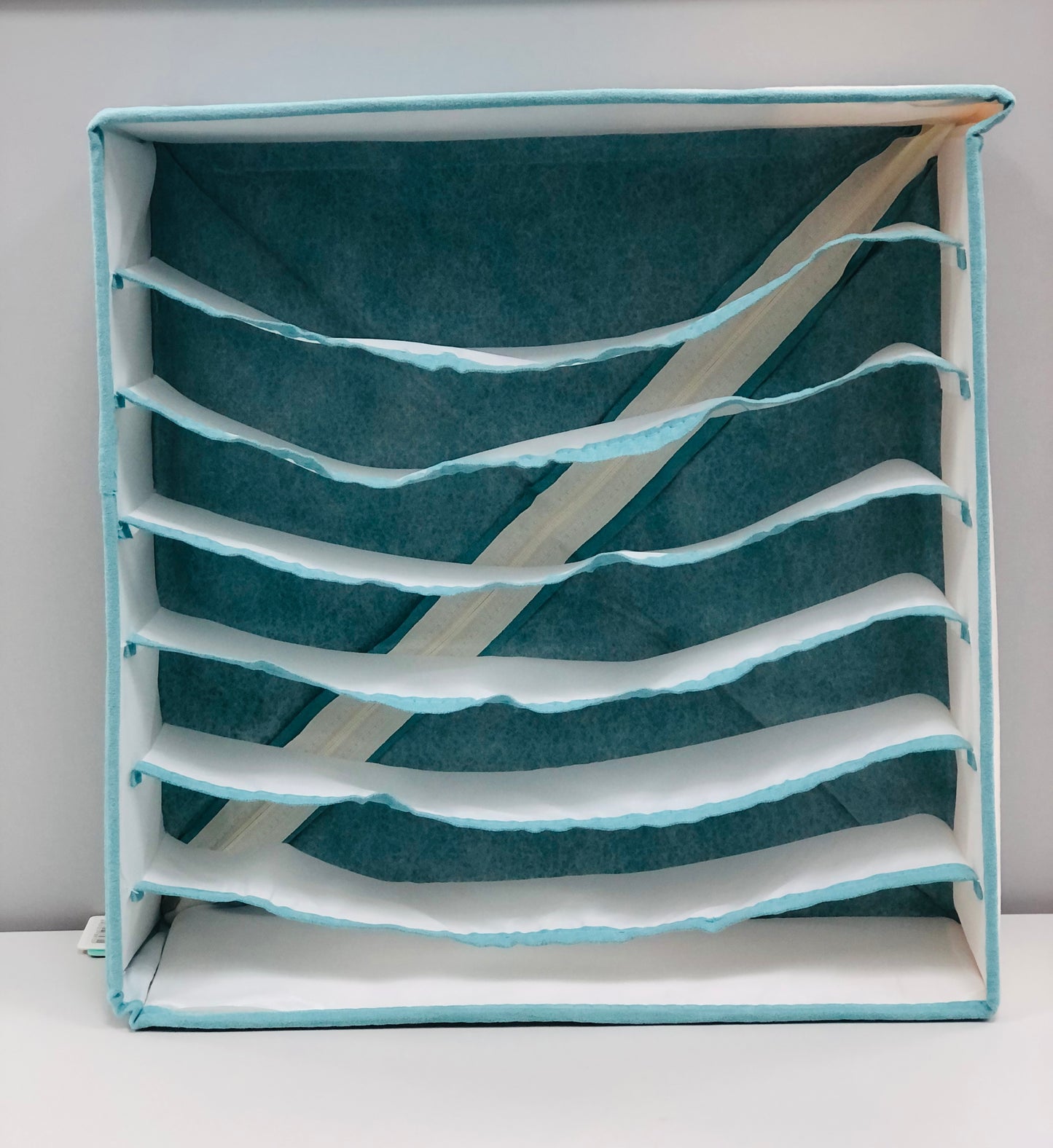 Canvas organizers cut lengthwise