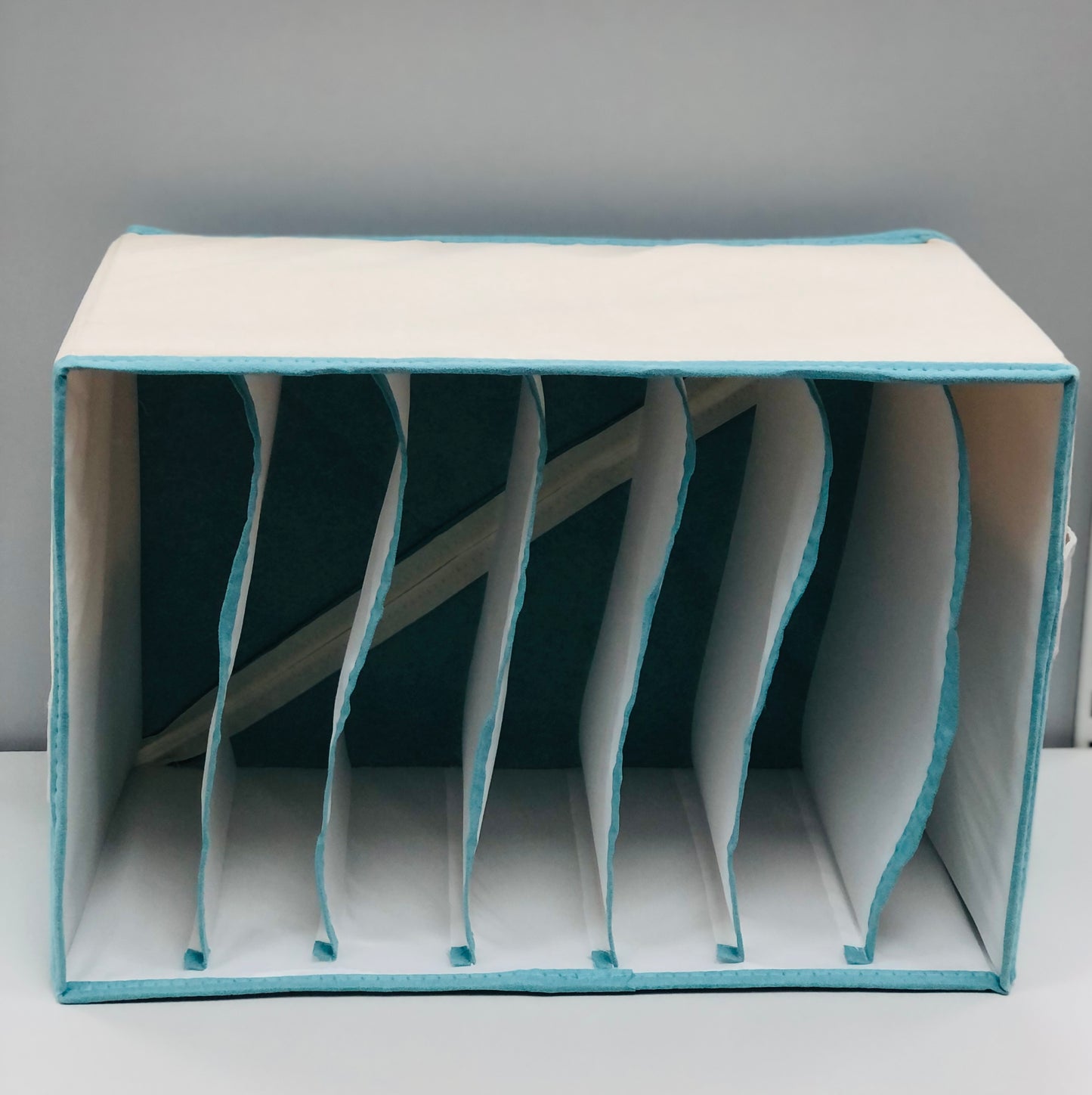 Canvas organizers cut lengthwise