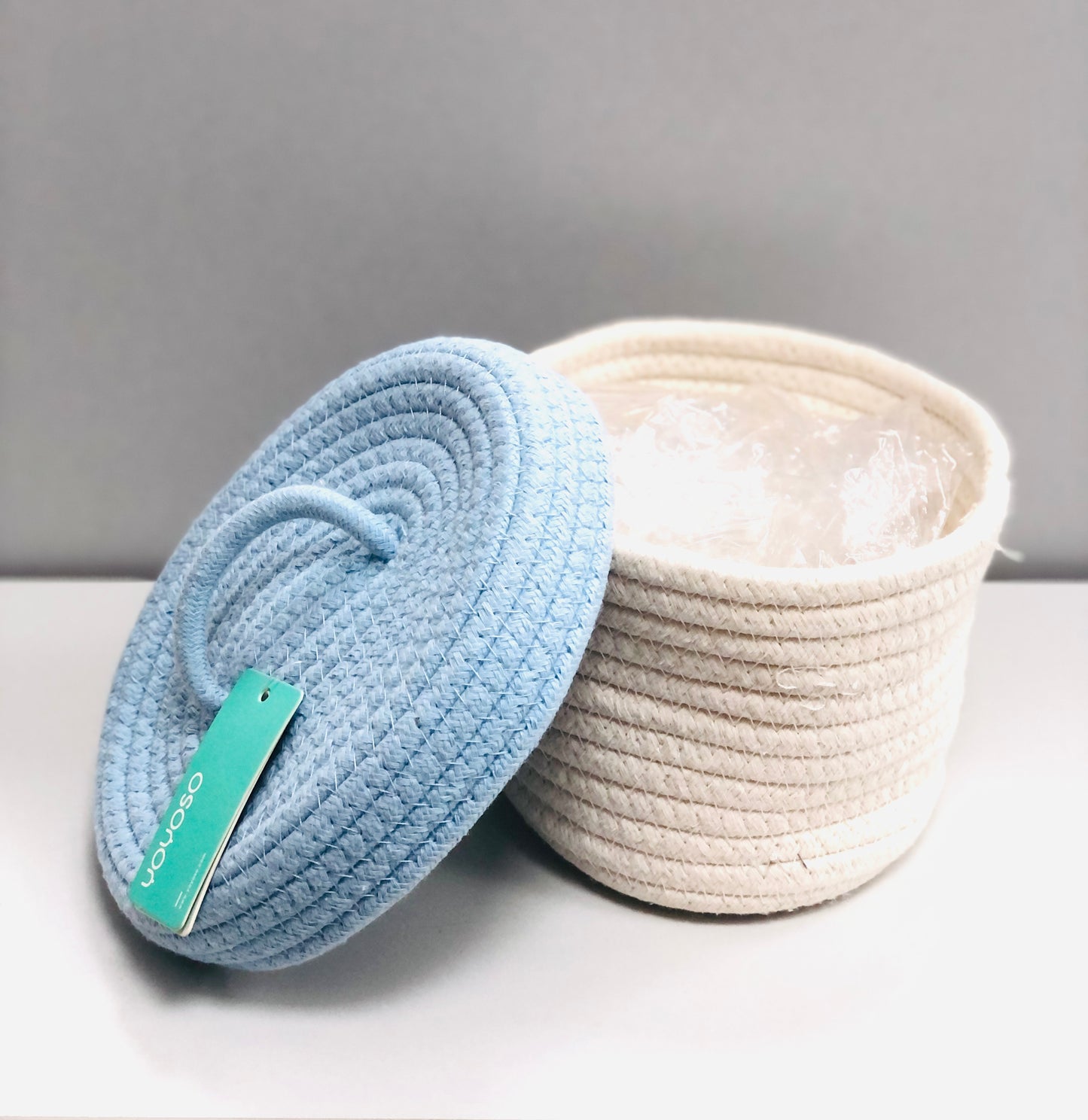 Fabric basket and organizer with lid