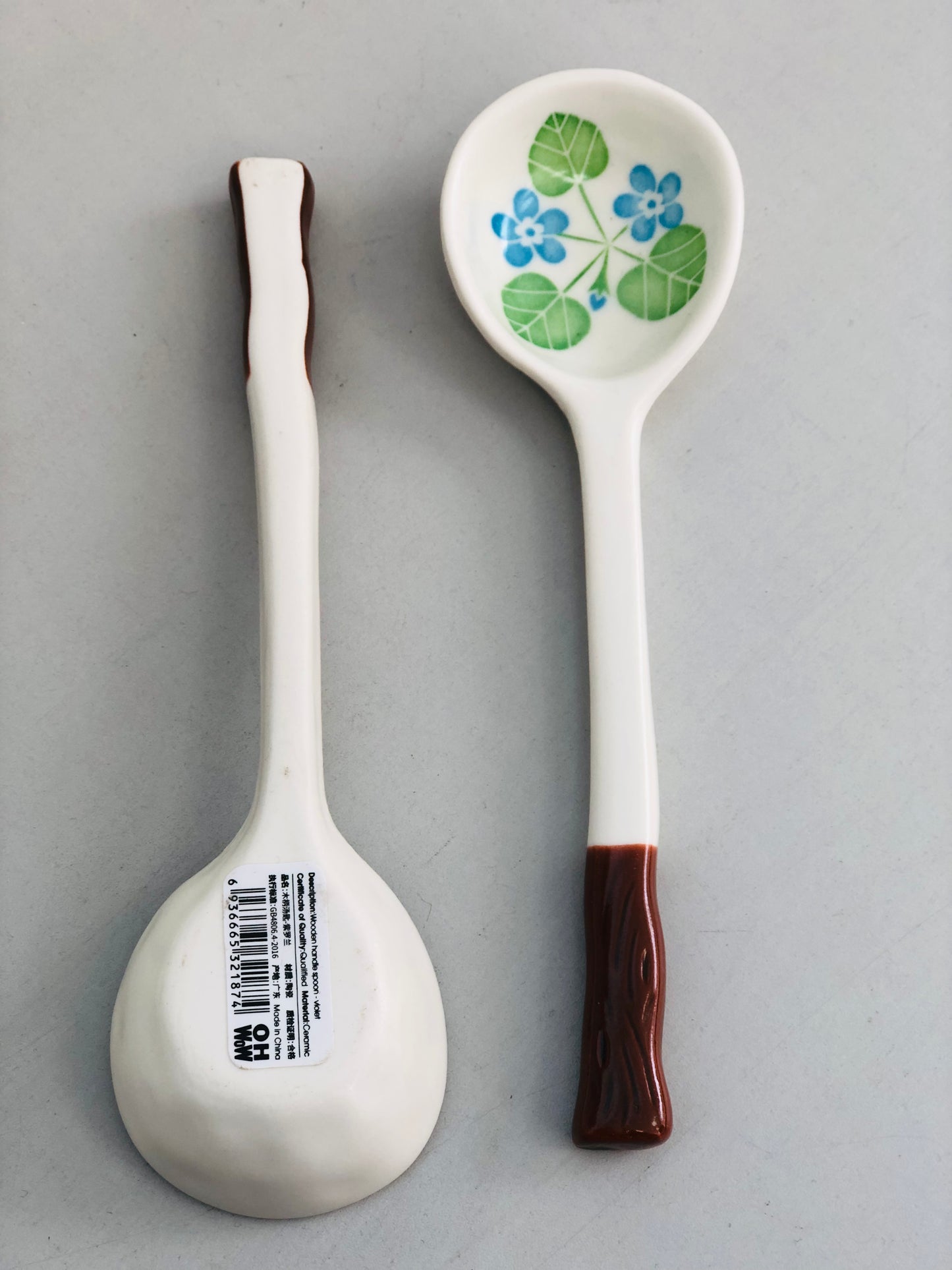 Rose ceramic spoon