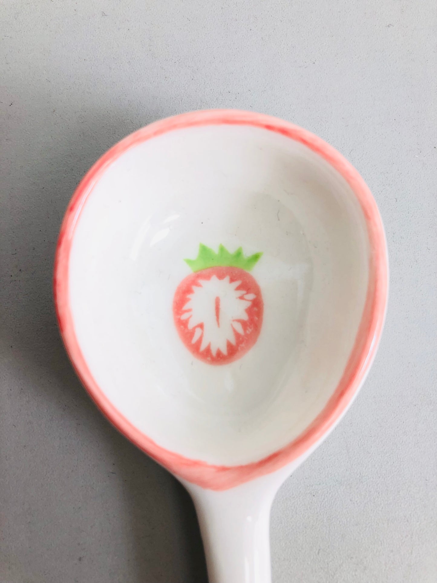 Strawberry ceramic spoon