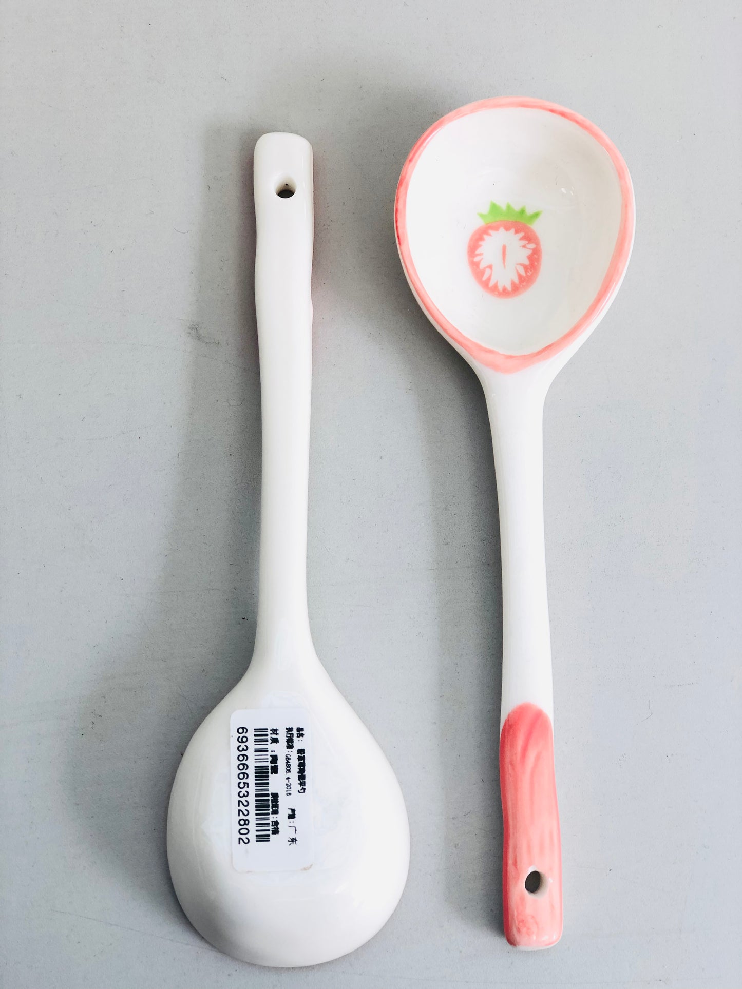 Strawberry ceramic spoon