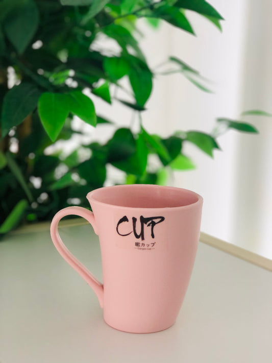 Pink melamine cup