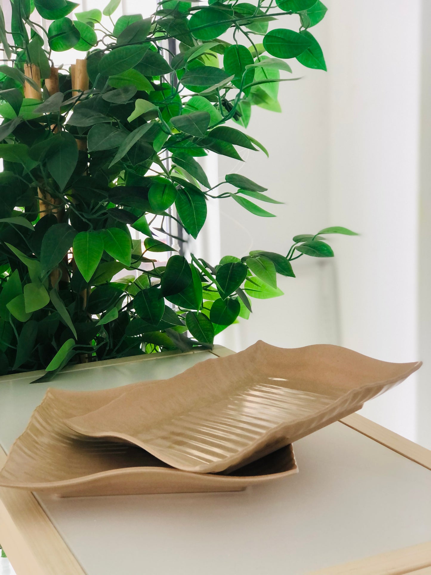 Melamine curvy square plate