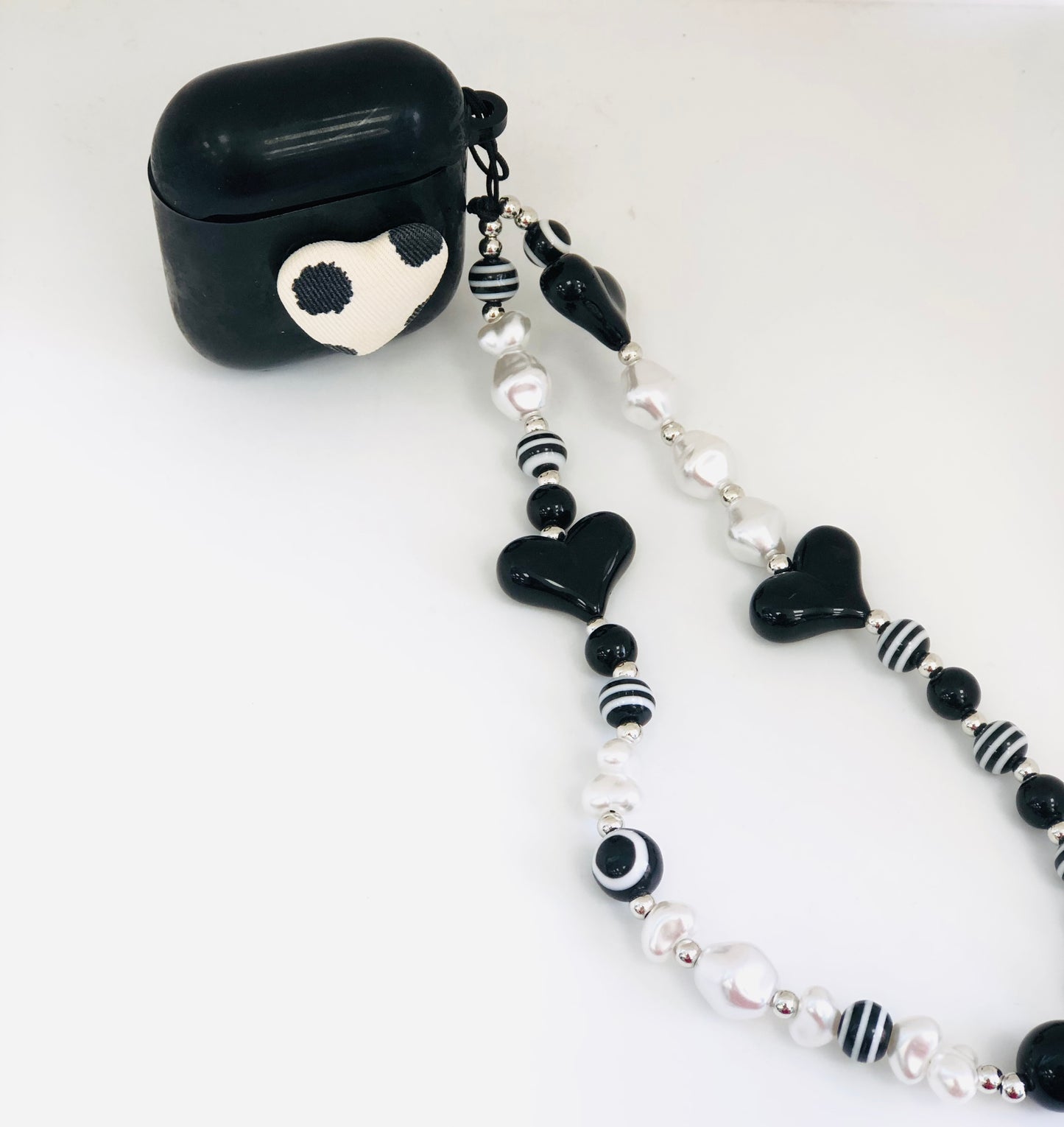 Black heart cover for Bluetooth headphones