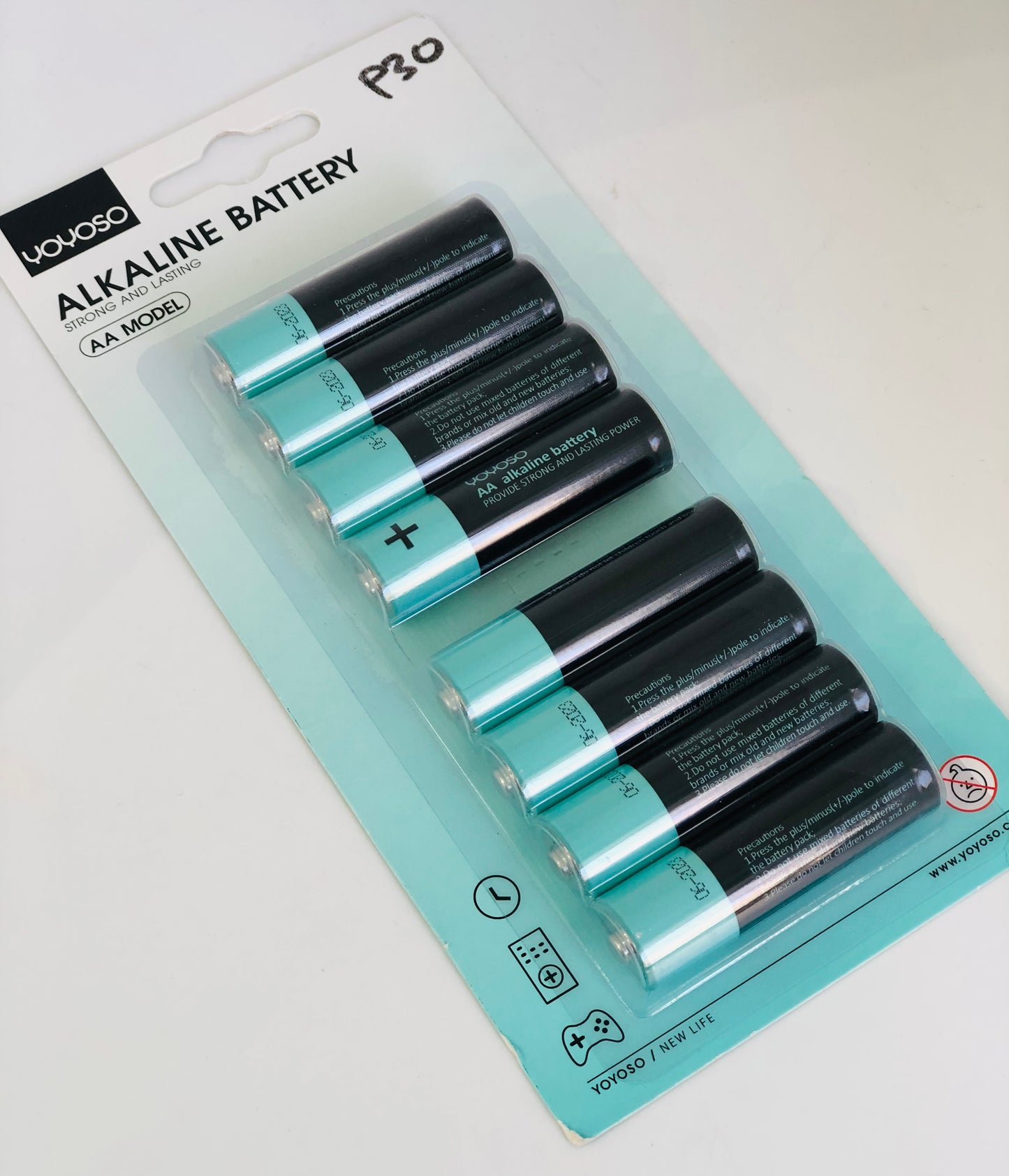 Yoyoso green alkaline batteries, 10pcs