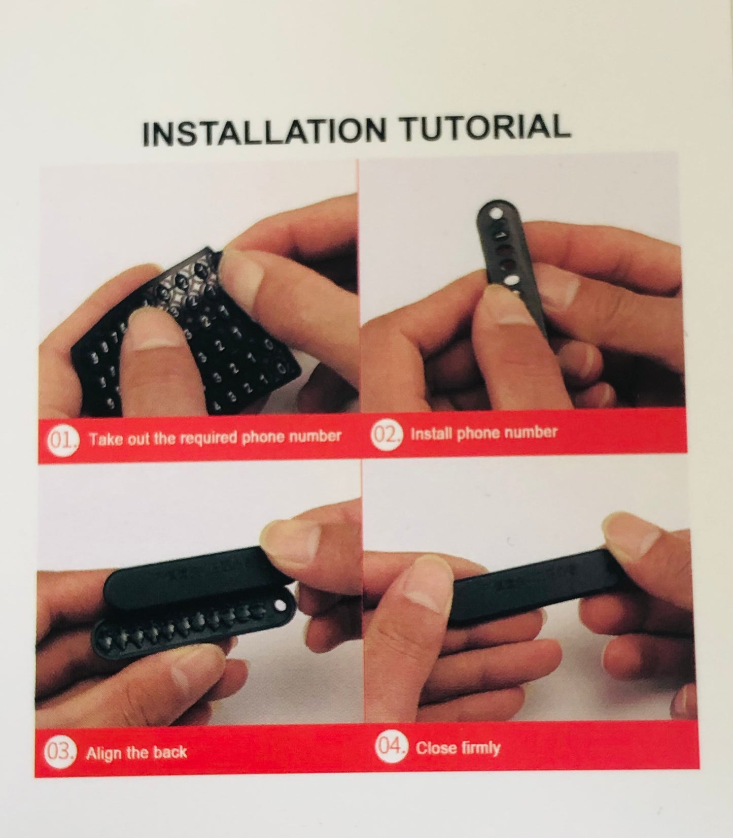 Keychain with numbers for loss