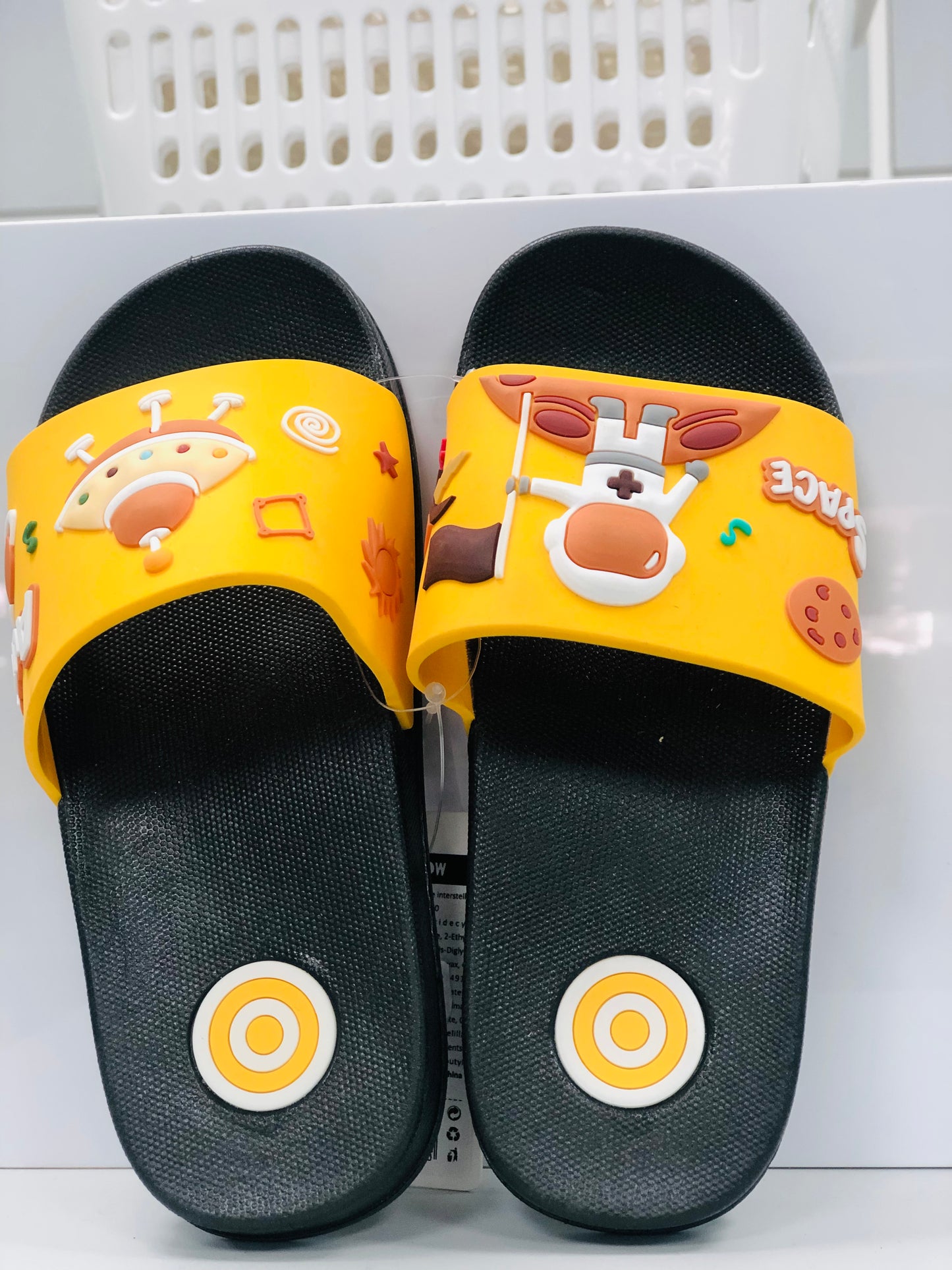Black and yellow space summer baby diaper