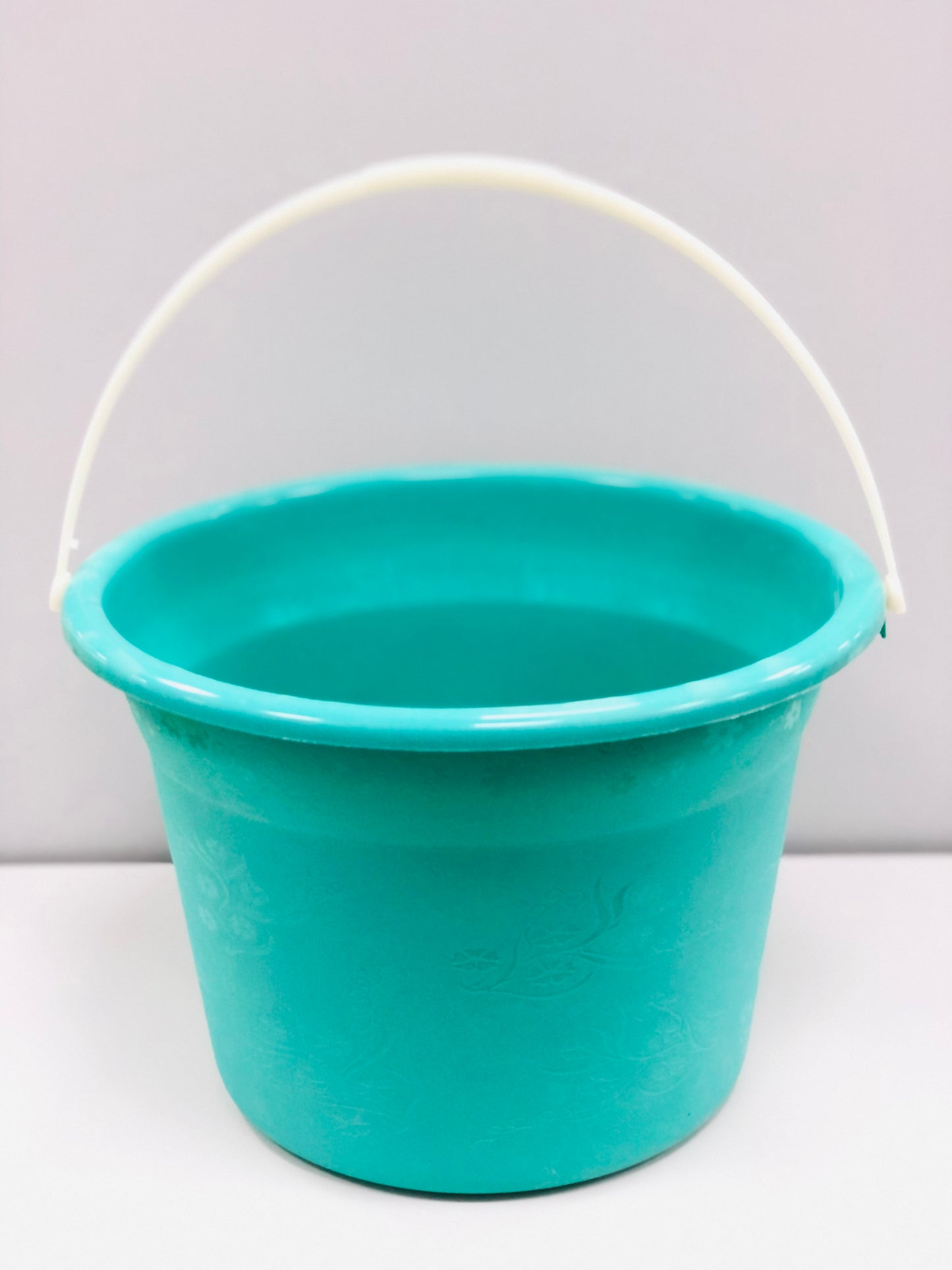 Colorful plastic bucket with handle