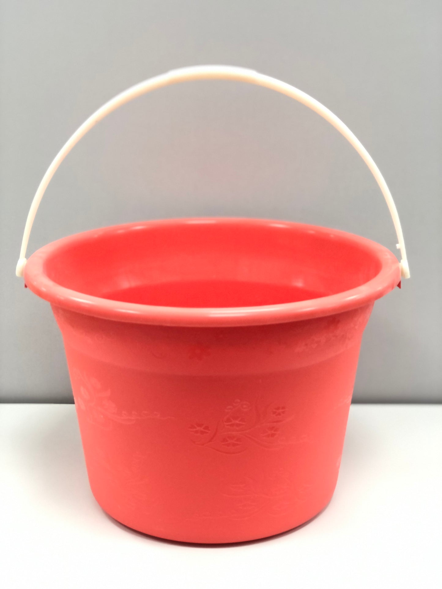 Colorful plastic bucket with handle