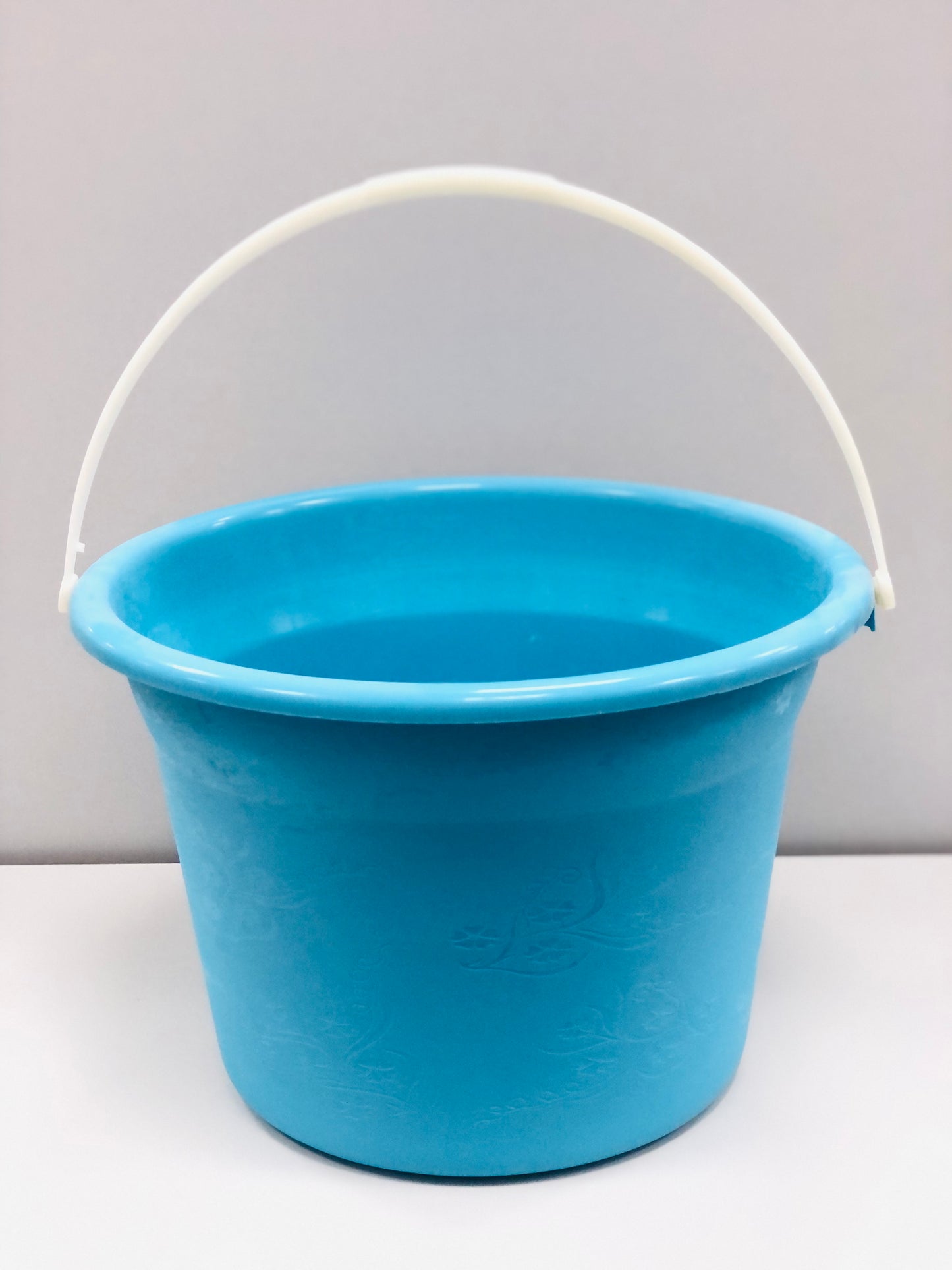 Colorful plastic bucket with handle