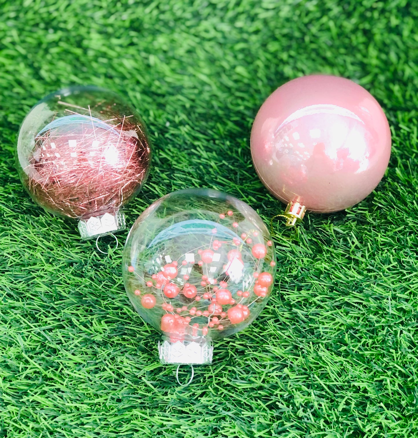 9 colored decorative balls