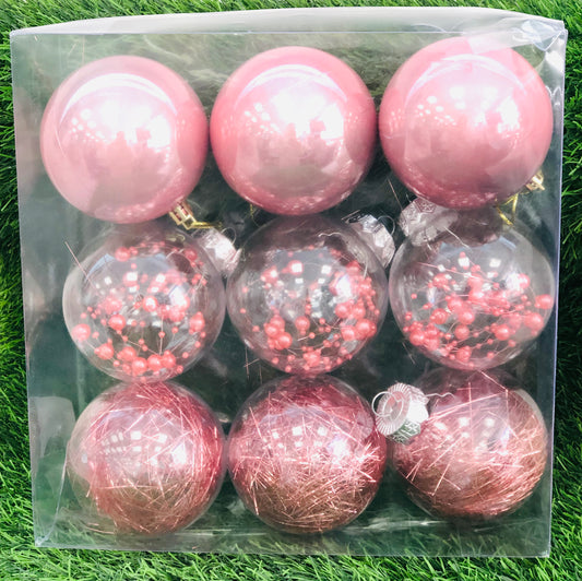 9 colored decorative balls