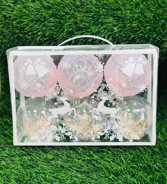Pink deer decoration balls, number 6
