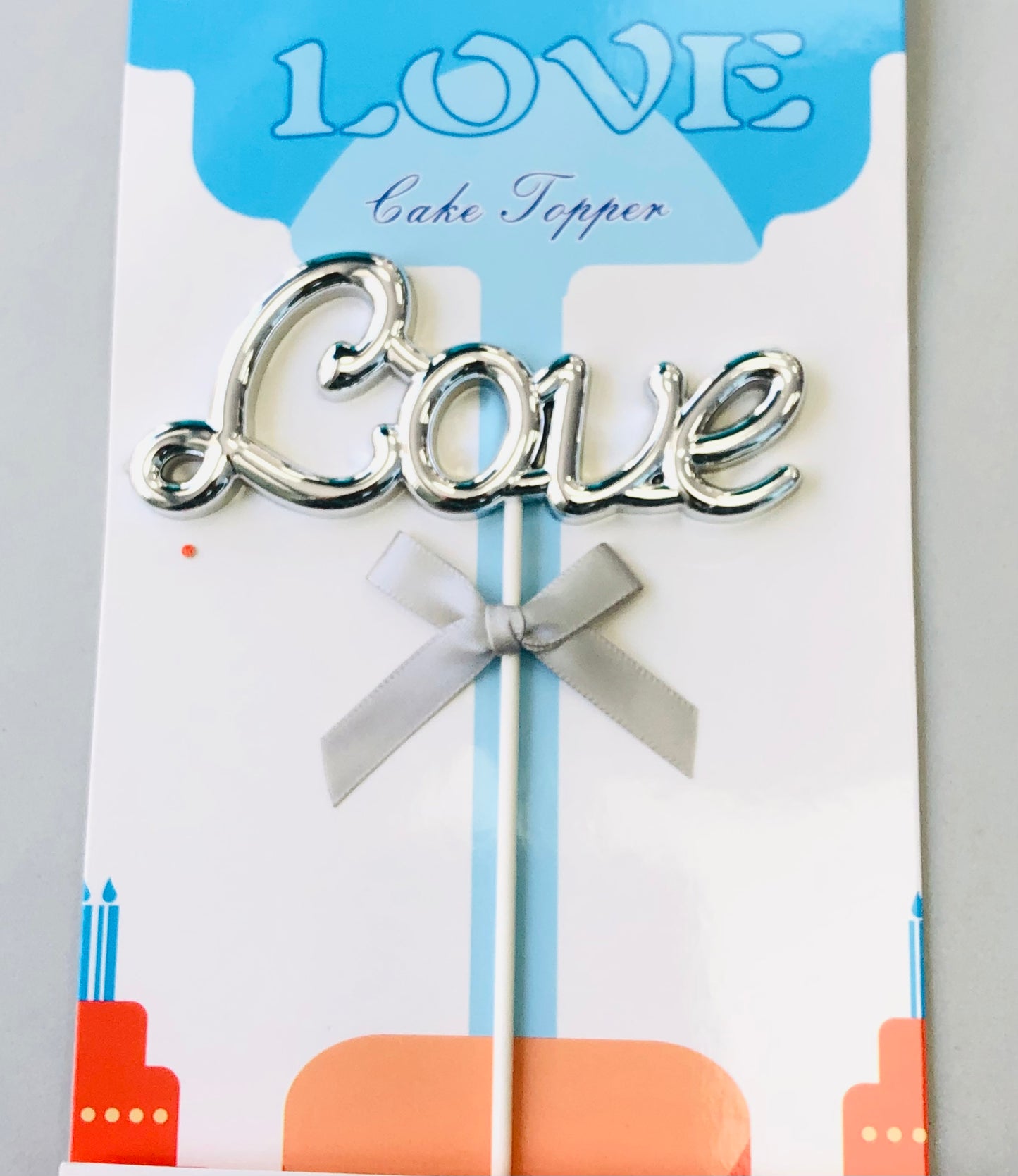 Plastic cake love word