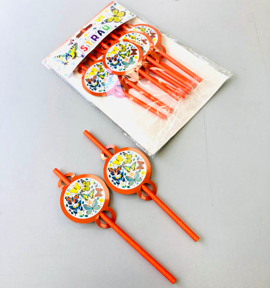 Butterfly cardboard lollipops, 10 pieces