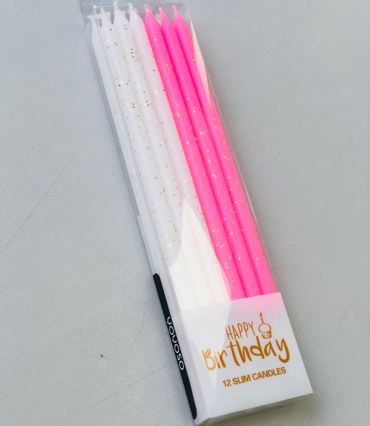 12 candles, 13 cm long