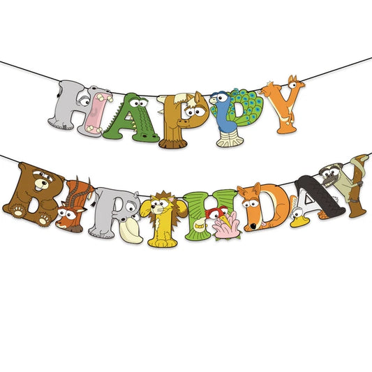 Happy birthday animals decorations
