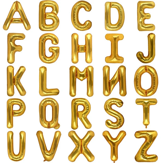 Balloons of English letters