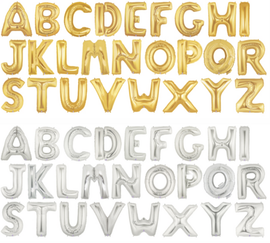 Balloons of English letters