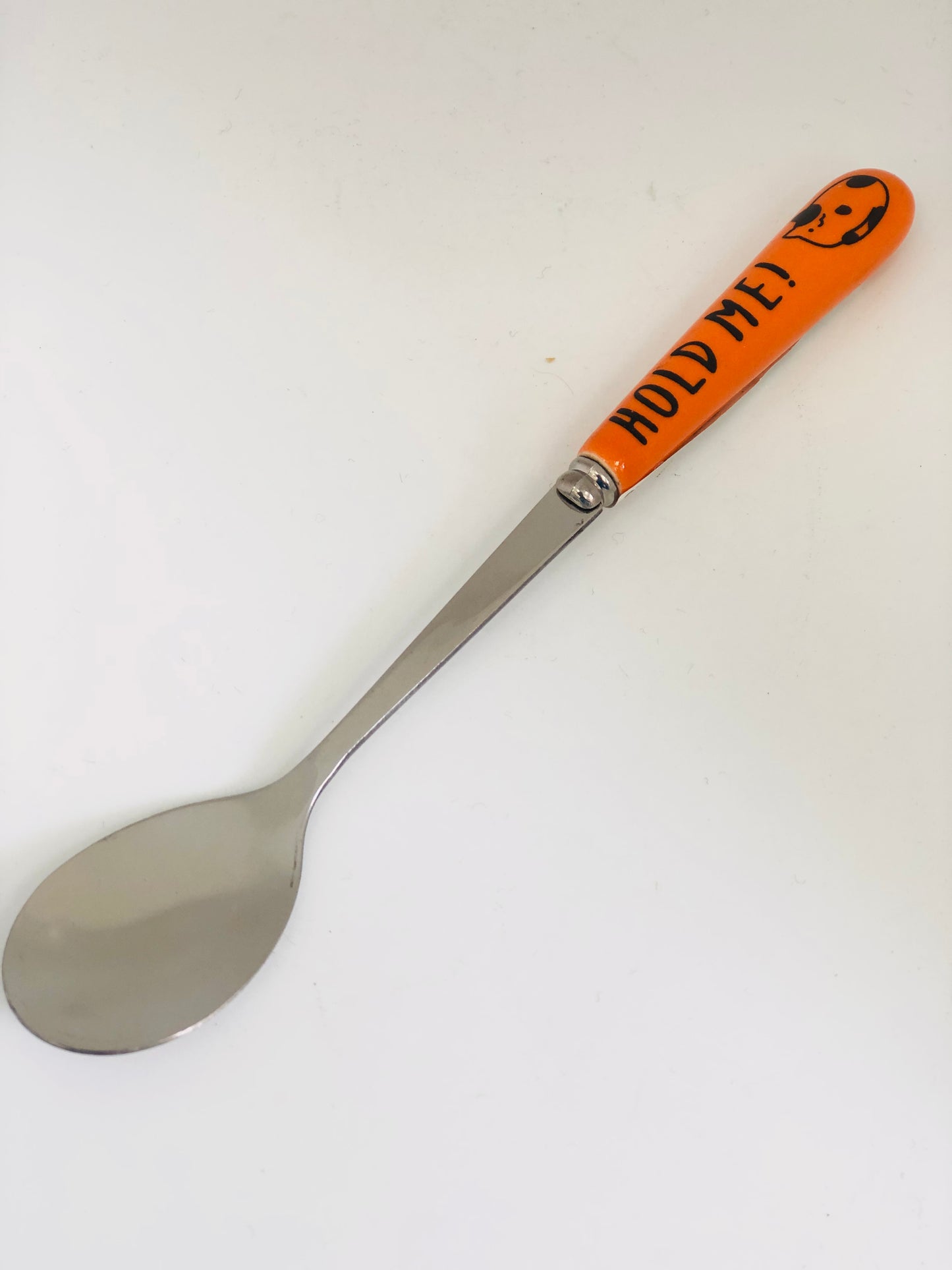 Orange cat spoon and fork set