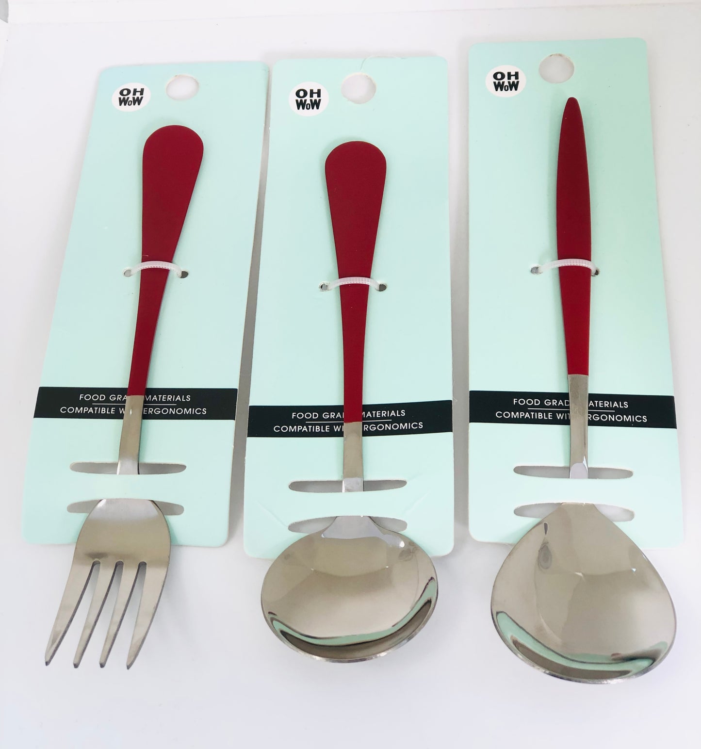 Red stainless spoons