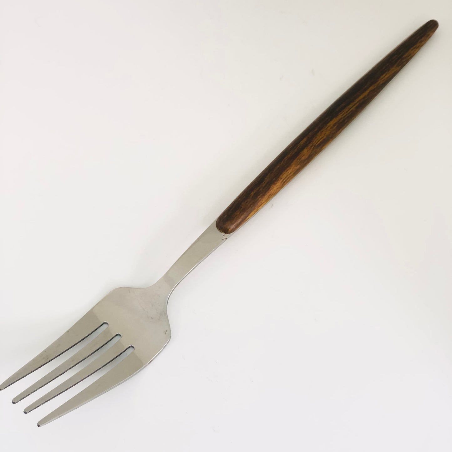 Stainless steel knife, fork and wooden spoon set