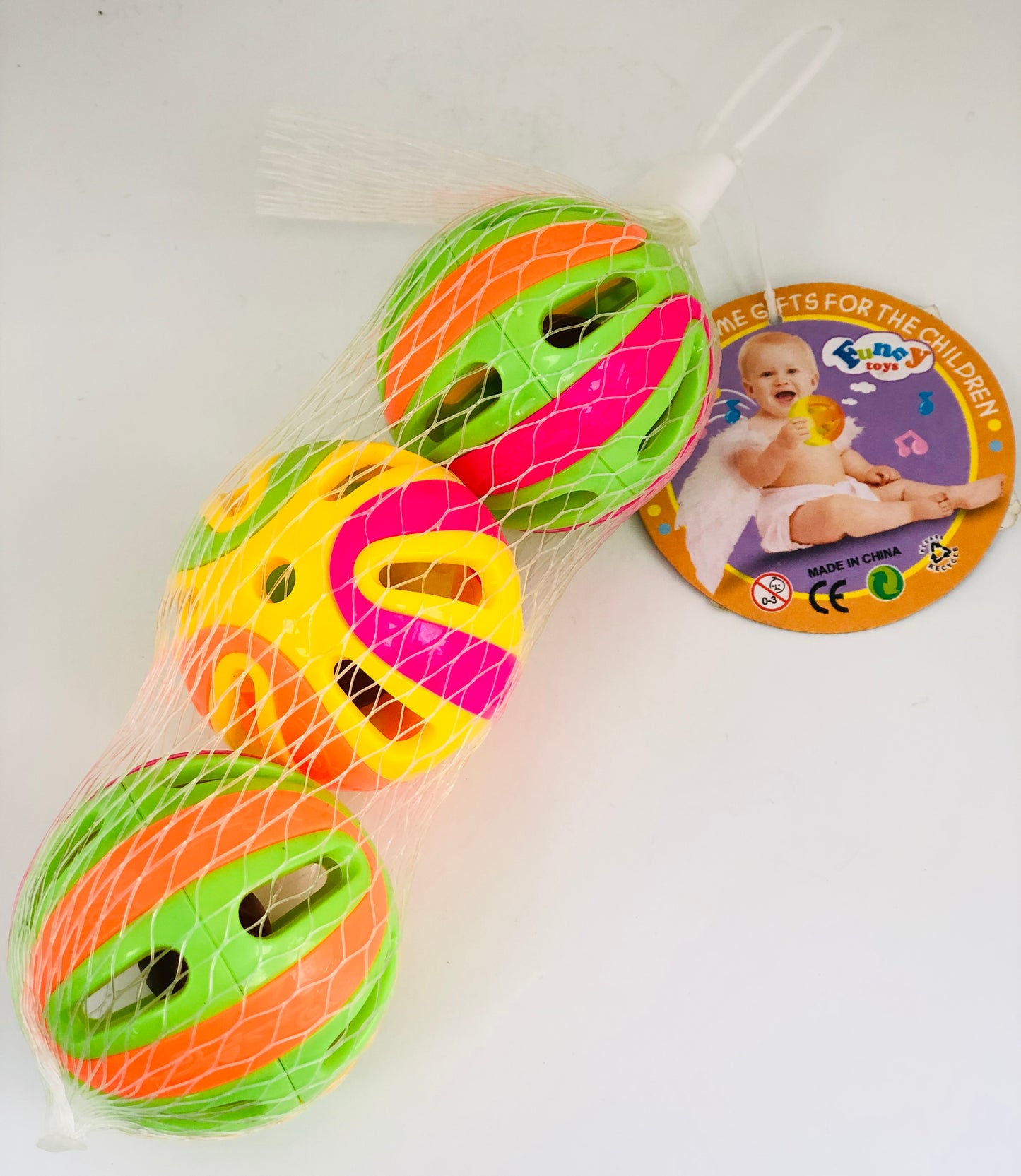 Children's rattlesnake game, 3 balls