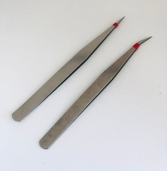 Set of 2 stainless steel tongs